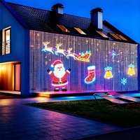 Świąteczne dekoracje 2026, zewnętrzne lampki LED, zasłona świetlna, sterowanie aplikacją, wodoodporne, do samodzielnego tworzenia wzorów, na wesele, imprezę, do domu, Boże Narodzenie