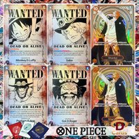 One Piece Card Curated Deck Set The Four Emperors/Red-Haired Pirates Anime Collectibles DIY Replica Texture Gold Silver Cards