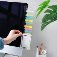 Clear Acrylic Monitor Memo Board, Side Note Holder for Office Computer Desk Organization