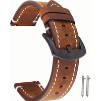 20mm 22mm Vintage Leather Strap For Samsung Galaxy watch 7/6/5/4 40mm 44mm Quick Release Watch Band For Huawei GT2 3 Bracelet