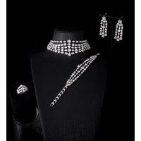 IN JEWELIFE 00113 Luxury Choker Neck Necklaces Set for Women Jewelry Sets Unique Color Cubic Zirconia Wedding Accessories 00044