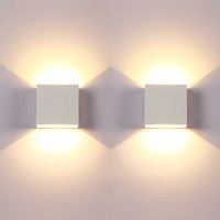 Appliques murales LED 6W modernes pour intérieur, luminaires muraux blancs à éclairage haut et bas pour salon, couloir, chambre à coucher, décoration