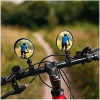AliExpress Bicycle Rearview Mirror 360 Degree Adjustable Rotatable Universal Cycling Handlebar Rear View Mirrors for MTB Road Bike