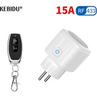 433Mhz Wireless Remote Control Switch AC220V 15A EU FR Standard Socket Electric Plug Electrical Outlets For Smart Home Light