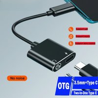2 in 1 Type C To 3.5mm Jack Audio Adapter Type C Charging Aux OTG Adapter For Samsung Xiaomi POCO VIVO Wired Earphone Converter