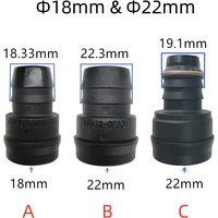 18mm exhaust pipe joint universal plastic quick connector 22mm plastic female fittings for ea888 1pc