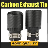 Exhaust Pipe Muffler Tail Throat Aluminum Alloy With Carbon Fiber Black 89/101 MM General Purpose Car Modification