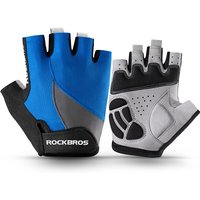 AliExpress ROCKBROS RockBros Bike Gloves Non-Slip Breathable Mtb Mens Women's Summer Bicycle Cycling Gel Pad Short Half Finger Sport Gloves ciclismo