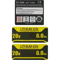 DCB206 Li-ion Battery 6.0Ah Sticker For DeWalt 18V 20V 6000mAh Lithium Battery Accessories DCB200 DCB203 DCB183 Label