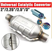 Universal Catalytic Converter, 2"/2.25"/2.5"/3" Inlet/Outlet High Flow Catalytic Converter Stainless Steel Shell (EPA Compliant)
