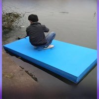 High Density Foam Fishing Boat Integrated Molding Plastic Floating Board Aquaculture Fishing Platform Outdoor Camping Travel ...