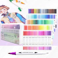 Marker Pen Set 24-100 Color Markers Manga Art Aupplies School Stationery Aesthetic Stationery Supplies