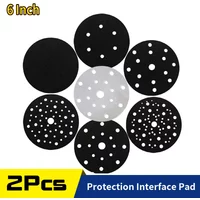 2PCS 6 Inch Hook and Loop Pad Saver Interface Pad Surface Protection Disc 150mm Protector for Sanding Pad Random Orbital Sander