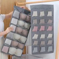Foldable Double Sided Hanging Storage Bag Wall Mount Socks Underwear Organizer For Wardrobe Dorm Home Closet Space Saving Gift