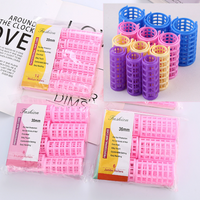 No Heat Hair Rollers Set Plastic Lazy Curls Root Perm Rods Heatless Hair Curler Bangs Curling Rod Hair Styling Tool Random Color