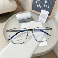 Denmark Screwless Design Reproduction Ultralight Pure Titanium Square Retro Eyeglasses Acetate Ring Business Glasses Frames