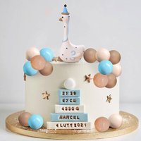 21pcs One Silly Goose Cake Topper Boys 1st Birthday Decorations Blue Goose Baby Shower Party Supplies