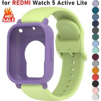 Silicone Case+Band For Redmi Watch 5 Active Strap Cover Correa Accessories For Redmi Watch 5 Lite Bracelet Sport Wristband