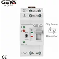 GEYA G2R Din Rail 2P ATS Electric Switch Manual Transfer Switch 110V 220V Coil PC Type Switch City Power to Generator 63A