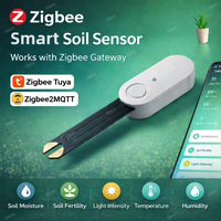Zigbee Moisture Temperature Humidity Sensor Smart Soil Tester Fertility Light Detector App Monitor For Home Garden TUYA 2MQTT