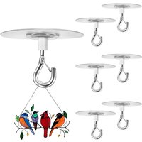 Multifunctional Self-adhesive Ceiling Hooks with Strong Hold, Wall Mount Hangers for Household Items in Living Room or Closet