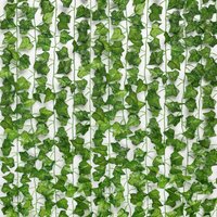 12PC Fake Ivy Leaves Artificial Ivy Greenery Garlands Hanging Plant Vine for Wedding Wall Party Room Astethic Stuff Decor