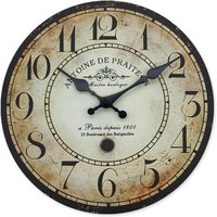 Horloge murale en bois à motifs vintage "Antoine De Praiteon à Paris Dehuis 1801" pour salon, chambre, cuisine, décoration intérieure, horloge à quartz silencieuse, cadeau de fêtes, 10 pouces, 12