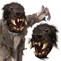 Horror gruselige Spinnen maske Cosplay gruselige Tiers pinnen große Augen Zahn offener Mund Latex helm Halloween Party Kostüm Requisiten