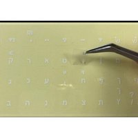 NEW SALE White Hebrew Laptop/Desktop Keyboard Alphabet Sticker on Transparent Background