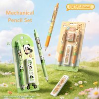 4Pcs/Set Kawaii 0.5mm Mechanical Pencil Capybara Panda Space Design Cute Korean Stationery for Students School Supplies