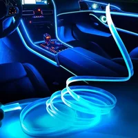 1M/3M/5M Car Interior Led Decorative Lamp EL Wiring Neon Strip For Auto DIY Flexible Ambient Light Party Atmosphere Diode