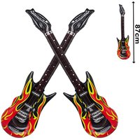 1/5/10Pcs Guitar Balloons Bass Ballon Band Inflated Toys For 80s 90s Party Decor Rapper Hip Hop Birthday Party Music Ballon Toy