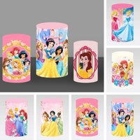 Princess Cylinder Cover Aurora Snow White Cinderella Birthday Party Backdrop Princess Cylinder Cover Customization Decor Props