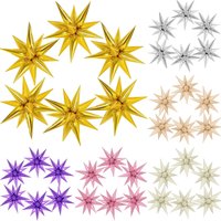 60pcs Gold Explosion Star Balloons Pink Purple Explosion Foil Balloons for Birthday Party Baby Shower Wedding Decorations