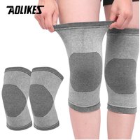 AOLIKES 1Pair Elasticated Knee Pads Knee Support Brace Leg Arthritis Injury GYM Sleeve Elasticated Bandage Ankle Brace Support