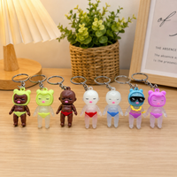 Cute Natasha Style Mini Figure Keychain Pendant Fashion Character Key Ring Holder, for Backpack Handbag Car Keys