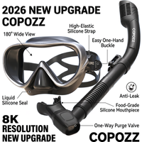 2026 New Upgrade Diving Mask Full Face HD Anti Fog Scuba Full Vision Mask Underwater Snorkel Mask Set Swimming Snorkel Di
