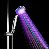 7 Colors LED Shower Head Romantic Automatic Color Changing LED Shower Head Water Saving Hand-held Spray Nozzle Bathroom Supply