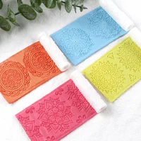 4pcs/set Polymer Clay Seamless Texture Roller Mold With Floral Pattern Creative Earrings Clay Mold DIY Earrings Roller Tool 2025