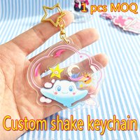 Custom acrylic keychain photo customization anime cartoon keychain personalized design holographic transparent keychain