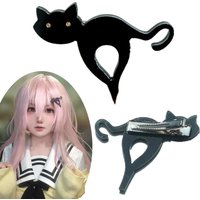 Game YOU and ME and HER: A Love Story Aoi Mukou Headwear Cosplay Hair Clip Acrylic Black Cat Prop Headdress Accessorie Xmas Gift