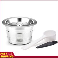 Coffee Capsules Refillable Pods Refillable Coffee Capsules Stainless Steel with Spoon Brush for K-fee Espresso Machines
