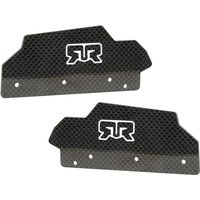 2pcs Carbon Fiber Mud Guards Rear A-Arms for 1/10 RC Car ARRMA KRATON OUTCAST NOTORIOUS 4S RC Track Car