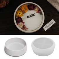 DIY Circular Storage Bowl Candle Flower Pot Mold Resin Cement Container Mold Concrete Silicone Mold Home Decoration Crafts