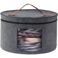 Large Capacity Storage Box with Zippered Lid Multi Function Hat Storage Bucket Clothes Travel Case Storage Bins