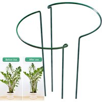 2pcs Sturdy Metal Plant Support Stakes Plant Climbing Support Frame For Garden Keep Flowers Vegetables Growth Fixed Rod