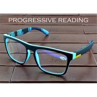 Clara Vida Progressive Handcrafted Oversized Square Frame Men Women Fashion Reading Glasses +0.75 +1 +1.25 +1.5 +1.75 +2 To +4