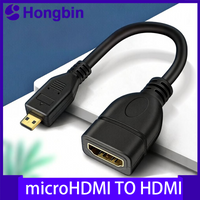 15cm up down Right Left Angled HDMI-Compatible Cable Micro HD Male to HD Female Adapter Connector for HDTV