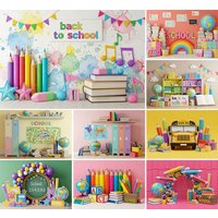 Mehofond Photography Background Back To School Blackboard Classroom ABC Kids Birthday Party Portrait Decor Backdrop Photo Studio