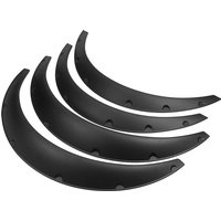 4PCS 100% Brand New and high quality Universal Car Wheel Flares Flexible Yet Durable Polyurethane Black